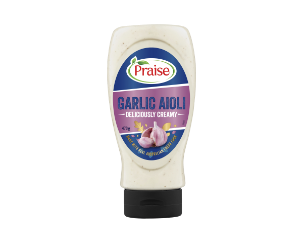 Praise Mayonnaise Squeeze Garlic Aioli 470 g