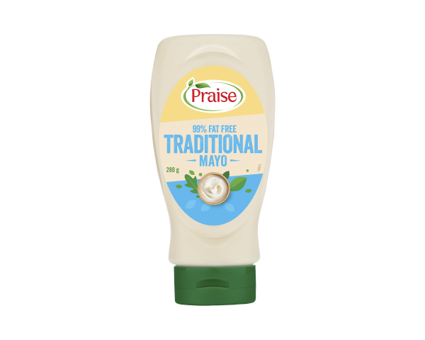 Praise Mayonnaise Traditional 99% Fat Free Squeeze 280 g