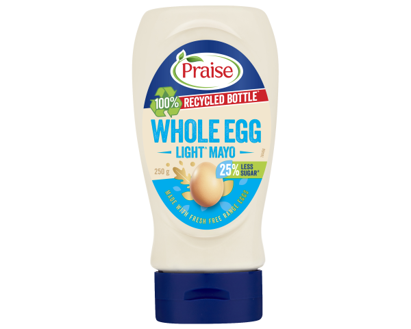 Praise Mayonnaise Whole Egg Light Less Sugar Squeeze 250 g